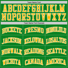 Load image into Gallery viewer, Custom Grass Green Gold-White Authentic Basketball Jersey