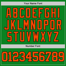 Load image into Gallery viewer, Custom Grass Green Orange-Black Authentic Basketball Jersey