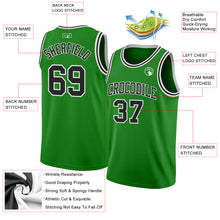 Load image into Gallery viewer, Custom Grass Green Black-White Authentic Basketball Jersey