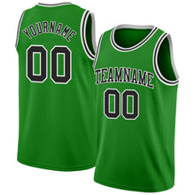 Load image into Gallery viewer, Custom Grass Green Black-White Authentic Basketball Jersey