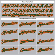 Load image into Gallery viewer, Custom Gray Green-Orange Performance T-Shirt