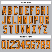 Load image into Gallery viewer, Custom Gray Bay Orange-Black Hockey Lace Neck Jersey