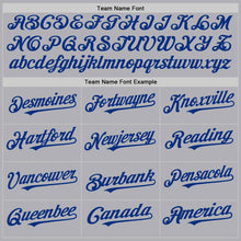 Load image into Gallery viewer, Custom Gray Royal-Red Mesh Authentic Throwback Baseball Jersey