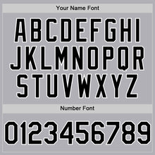 Load image into Gallery viewer, Custom Gray Black-White Mesh Authentic Throwback Baseball Jersey