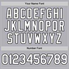 Load image into Gallery viewer, Custom Gray White-Black Mesh Authentic Throwback Baseball Jersey