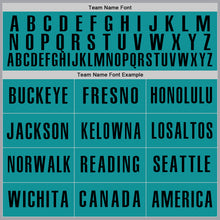 Load image into Gallery viewer, Custom Gray Black-Teal Authentic Baseball Jersey