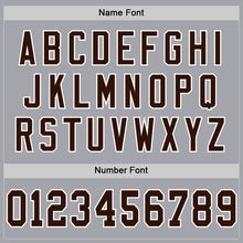 Load image into Gallery viewer, Custom Gray Brown-White Mesh Authentic Throwback Football Jersey