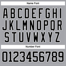 Load image into Gallery viewer, Custom Gray Black-White Hockey Lace Neck Jersey