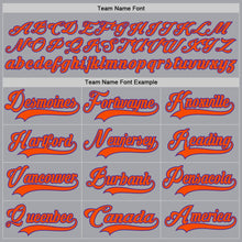 Load image into Gallery viewer, Custom Gray Orange-Purple Hockey Lace Neck Jersey