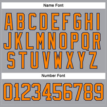 Load image into Gallery viewer, Custom Gray Bay Orange-Navy Hockey Lace Neck Jersey