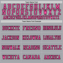 Load image into Gallery viewer, Custom Gray Teal Black-Pink Mesh Authentic Throwback Football Jersey