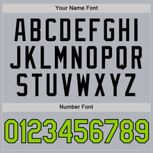 Load image into Gallery viewer, Custom Gray Neon Green-Black Authentic Throwback Baseball Jersey