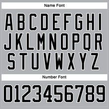 Load image into Gallery viewer, Custom Gray Black-White Hockey Jersey