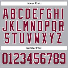 Load image into Gallery viewer, Custom Gray Maroon-White Hockey Jersey