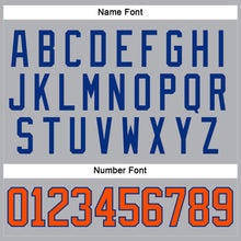 Load image into Gallery viewer, Custom Gray Orange-Royal Hockey Jersey