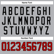 Load image into Gallery viewer, Custom Gray Red-Black Hockey Jersey