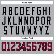 Load image into Gallery viewer, Custom Gray Maroon-Black Hockey Jersey