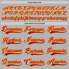 Load image into Gallery viewer, Custom Gray Red-Gold Hockey Jersey