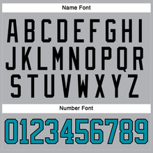 Load image into Gallery viewer, Custom Gray Teal-Black Hockey Jersey
