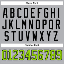 Load image into Gallery viewer, Custom Gray Neon Green-Black Hockey Jersey
