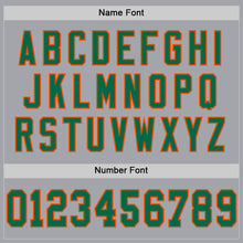 Load image into Gallery viewer, Custom Gray Kelly Green-Orange Mesh Authentic Football Jersey