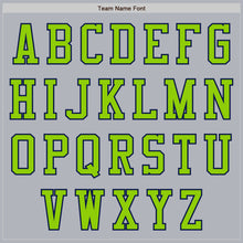Load image into Gallery viewer, Custom Gray Neon Green-Navy Authentic Baseball Jersey