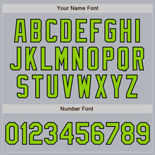 Load image into Gallery viewer, Custom Gray Neon Green-Black Authentic Baseball Jersey