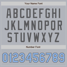 Load image into Gallery viewer, Custom Gray Light Blue-Steel Gray Authentic Baseball Jersey