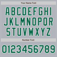 Load image into Gallery viewer, Custom Gray Kelly Green-White Authentic Baseball Jersey