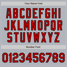 Load image into Gallery viewer, Custom Gray Red-Black Authentic Baseball Jersey