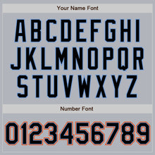 Load image into Gallery viewer, Custom Gray Black Powder Blue-Orange Authentic Baseball Jersey