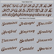 Load image into Gallery viewer, Custom Gray Brown-White Authentic Throwback Basketball Jersey