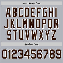 Load image into Gallery viewer, Custom Gray Brown-White Authentic Throwback Basketball Jersey