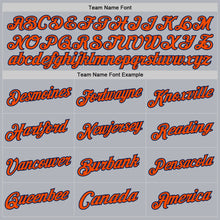 Load image into Gallery viewer, Custom Gray Orange-Navy Authentic Throwback Basketball Jersey