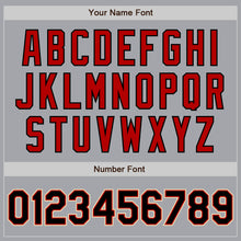 Load image into Gallery viewer, Custom Gray Black Pinstripe Red-Cream Authentic Baseball Jersey