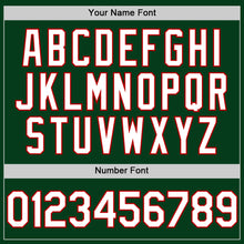 Load image into Gallery viewer, Custom Green White-Red Mesh Authentic Throwback Baseball Jersey