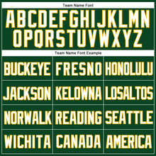 Load image into Gallery viewer, Custom Green White-Gold Mesh Authentic Throwback Baseball Jersey