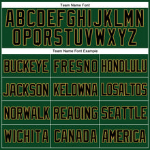 Load image into Gallery viewer, Custom Green Black-Old Gold Mesh Authentic Throwback Baseball Jersey