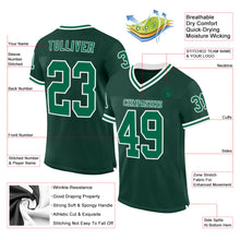 Load image into Gallery viewer, Custom Green Kelly Green-White Mesh Authentic Throwback Football Jersey