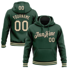 Load image into Gallery viewer, Custom Stitched Green Cream-Black Sports Pullover Sweatshirt Hoodie