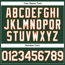 Load image into Gallery viewer, Custom Stitched Green White-Orange Sports Pullover Sweatshirt Hoodie