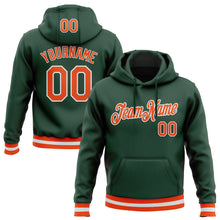 Load image into Gallery viewer, Custom Stitched Green Orange-White Sports Pullover Sweatshirt Hoodie