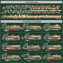 Load image into Gallery viewer, Custom Green Vintage USA Flag-Cream Hockey Lace Neck Jersey