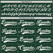 Load image into Gallery viewer, Custom Green White Hockey Lace Neck Jersey