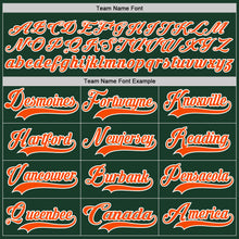 Load image into Gallery viewer, Custom Green Orange-White Hockey Lace Neck Jersey