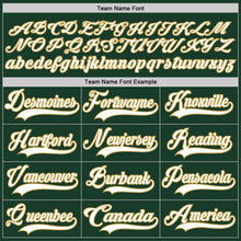 Load image into Gallery viewer, Custom Green White-Old Gold Hockey Lace Neck Jersey