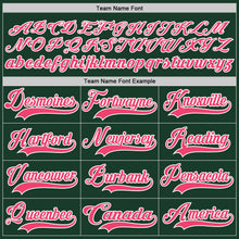 Load image into Gallery viewer, Custom Green Neon Pink-White Hockey Lace Neck Jersey