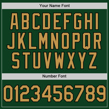 Load image into Gallery viewer, Custom Green Old Gold-Black Authentic Throwback Baseball Jersey