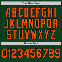 Load image into Gallery viewer, Custom Green Orange-Black Authentic Throwback Baseball Jersey