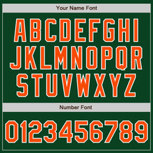 Load image into Gallery viewer, Custom Green Orange-White Authentic Baseball Jersey